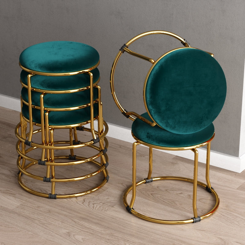 Fabric Standard Stool Modern Style Simple Household Round Stool