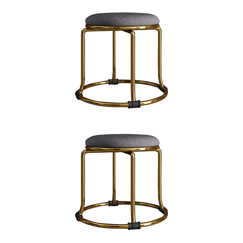Fabric Standard Stool Modern Style Simple Household Round Stool