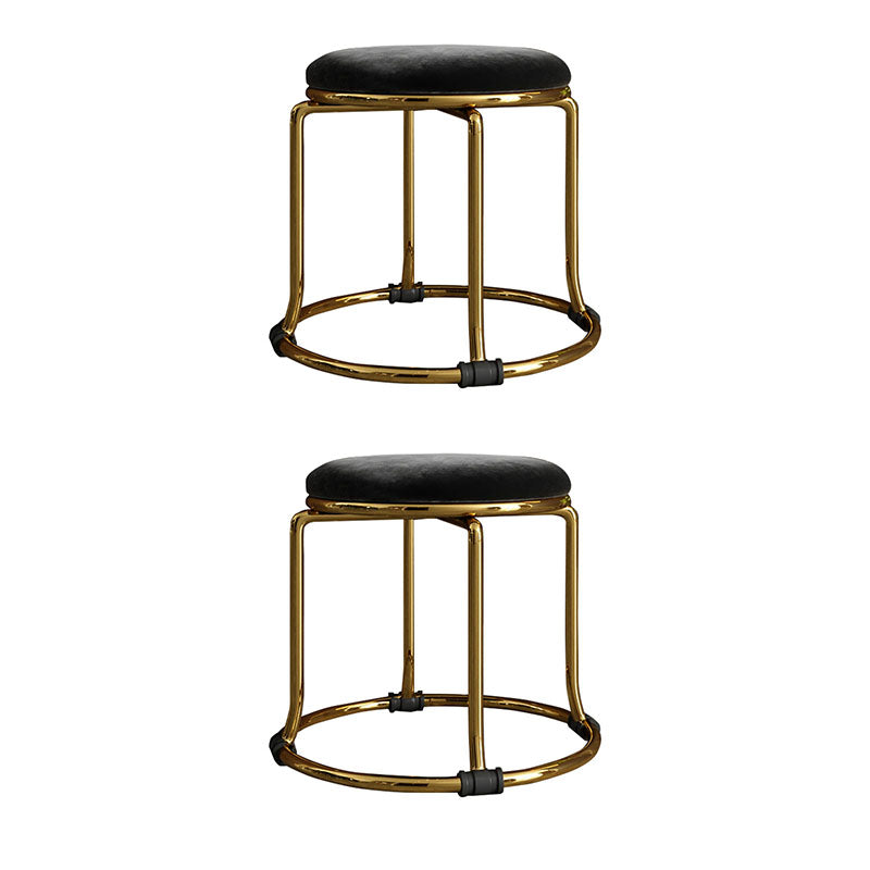 Fabric Standard Stool Modern Style Simple Household Round Stool