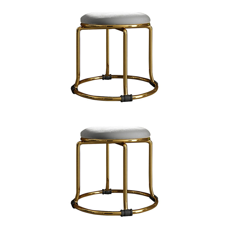 Fabric Standard Stool Modern Style Simple Household Round Stool