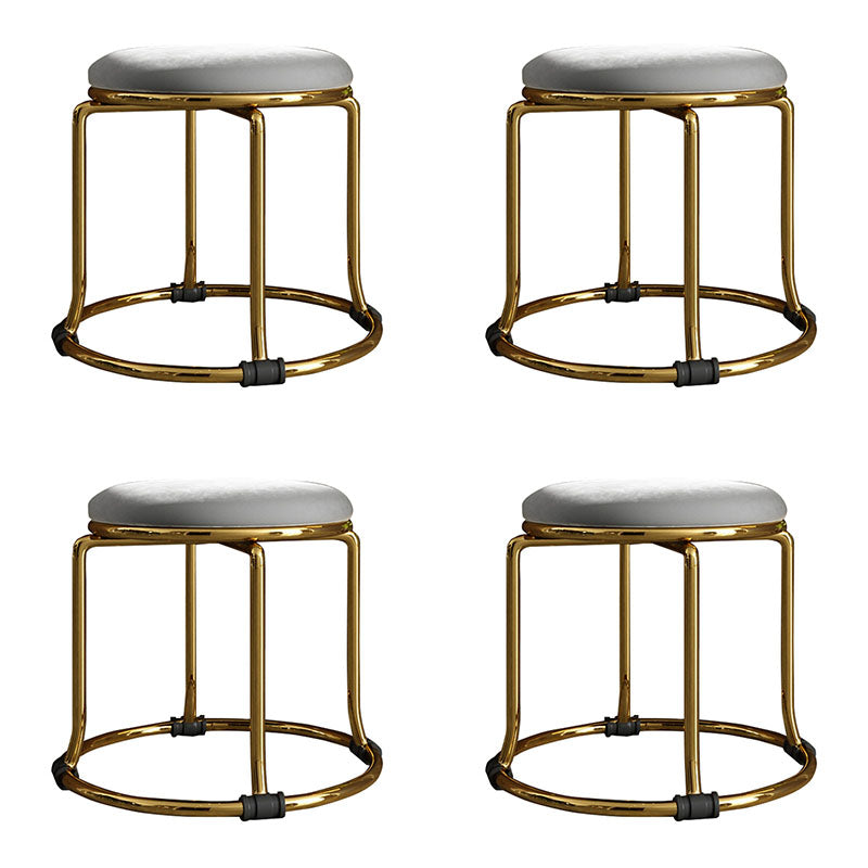 Fabric Standard Stool Modern Style Simple Household Round Stool