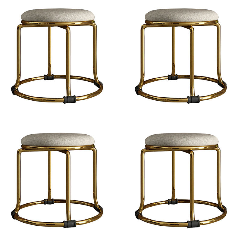Fabric Standard Stool Modern Style Simple Household Round Stool