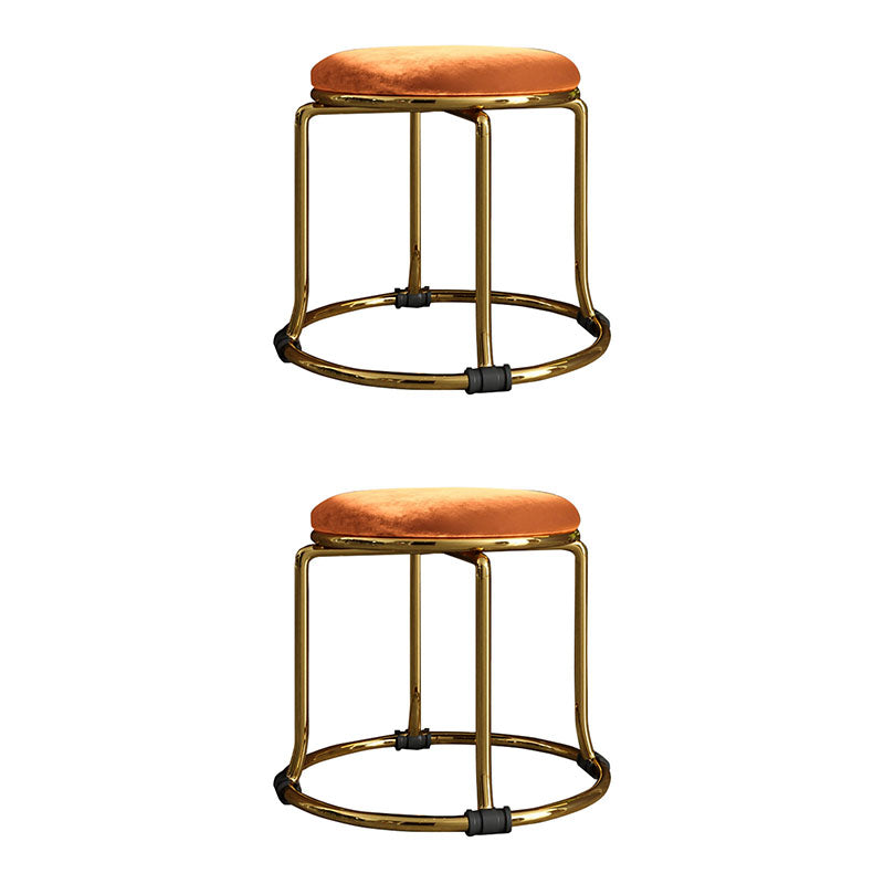 Fabric Standard Stool Modern Style Simple Household Round Stool