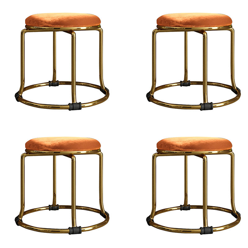 Fabric Standard Stool Modern Style Simple Household Round Stool