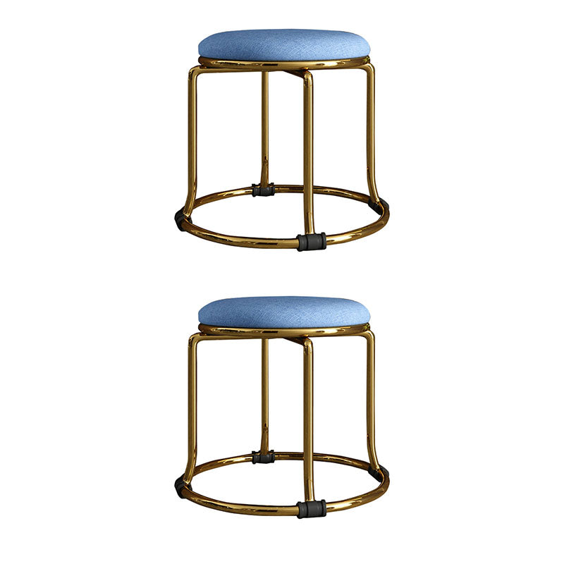Fabric Standard Stool Modern Style Simple Household Round Stool