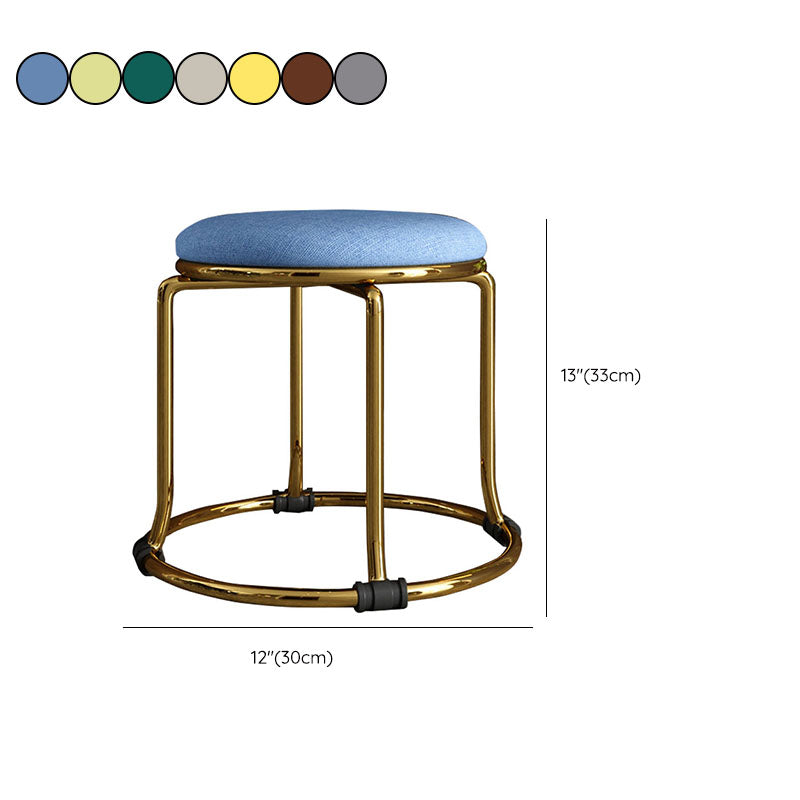 Fabric Standard Stool Modern Style Simple Household Round Stool
