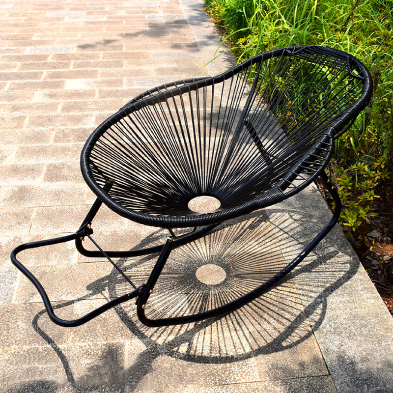 Modern Single Outdoor Rocking Chair Rattan Rocking Chair for Leisure
