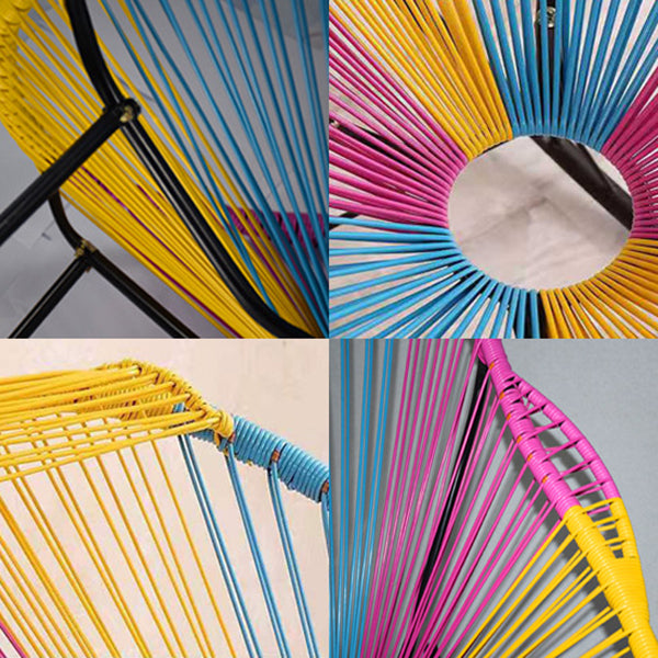 Modern Single Outdoor Rocking Chair Rattan Rocking Chair for Leisure