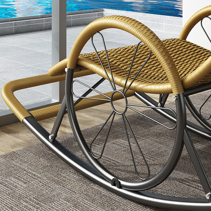 Contemporary Style Rocking Chair Rattan Rocking Chair for Leisure