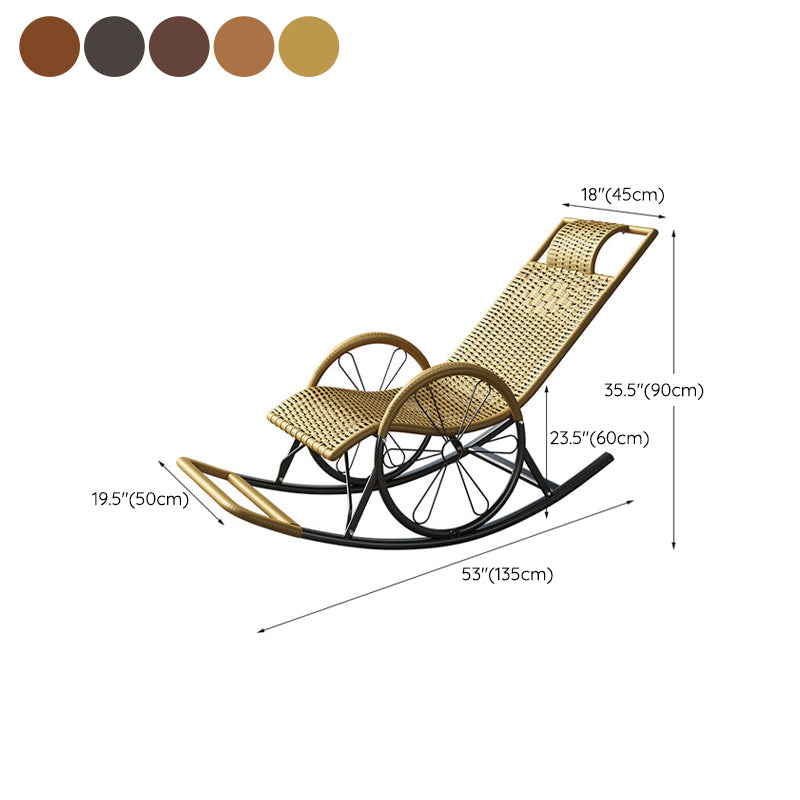 Contemporary Style Rocking Chair Rattan Rocking Chair for Leisure