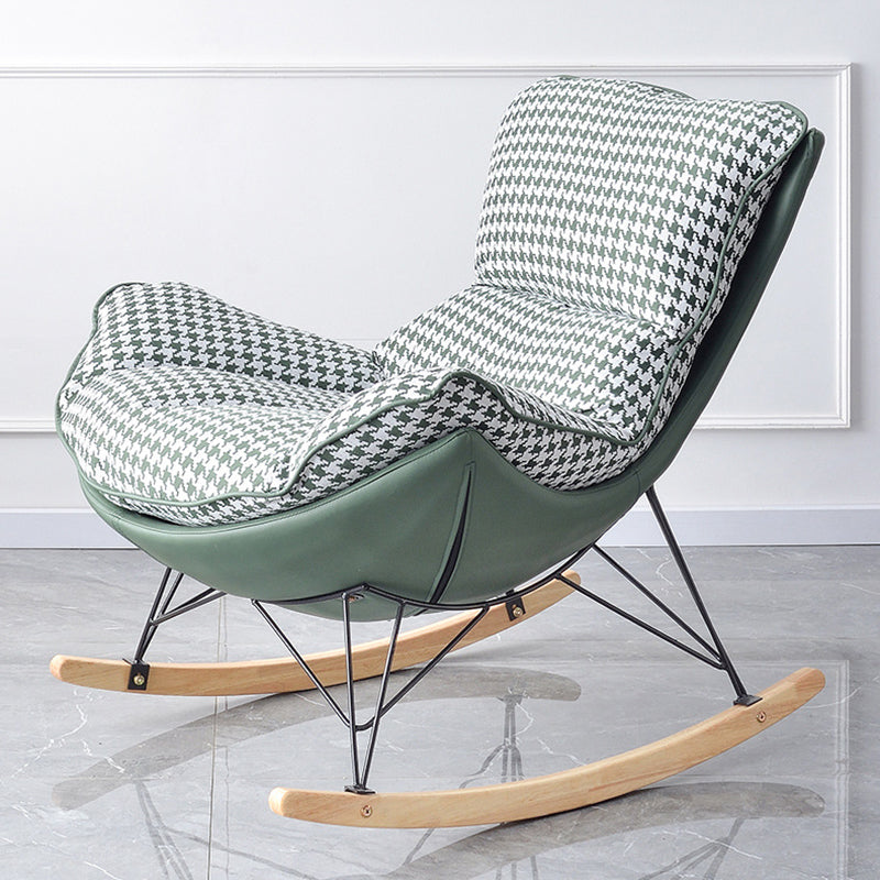 Contemporary Style Nursery Rocking Chair Indoor Rocking Chair with Ottoman