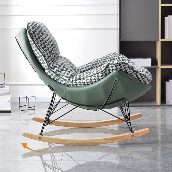 Contemporary Style Nursery Rocking Chair Indoor Rocking Chair with Ottoman