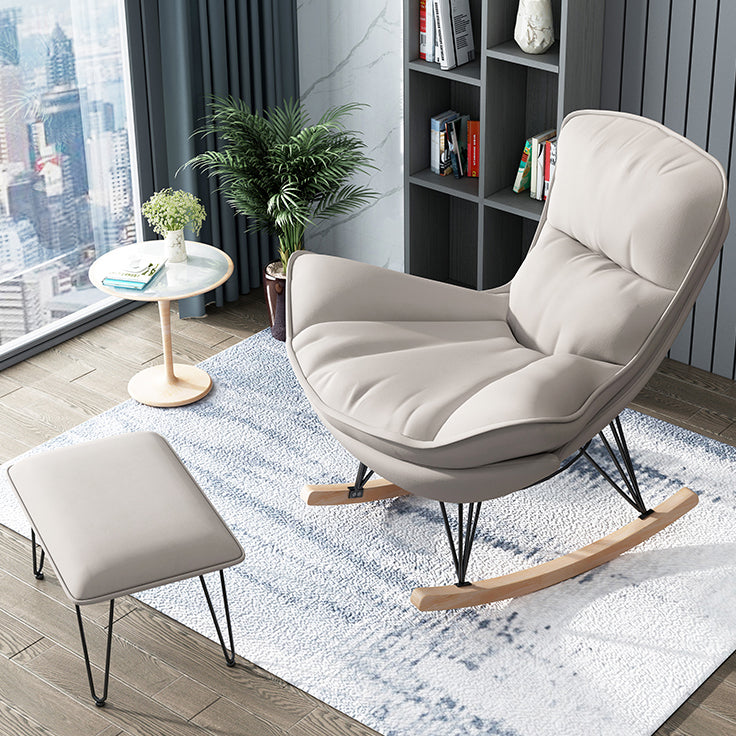 Indoor Leisure Lazy Sofa Chair Modern Style Upholstered Rocking Chair
