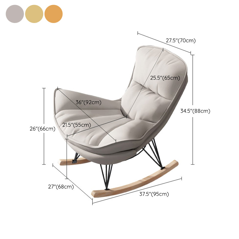 Indoor Leisure Lazy Sofa Chair Modern Style Upholstered Rocking Chair