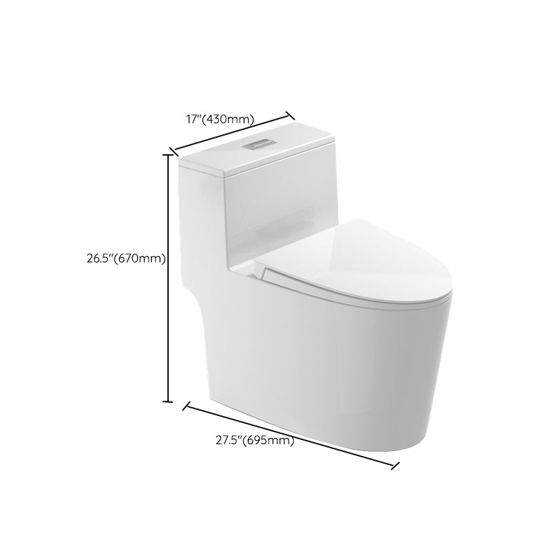Modern Ceramic Flush Toilet Floor Mounted Urine Toilet with Seat for Washroom