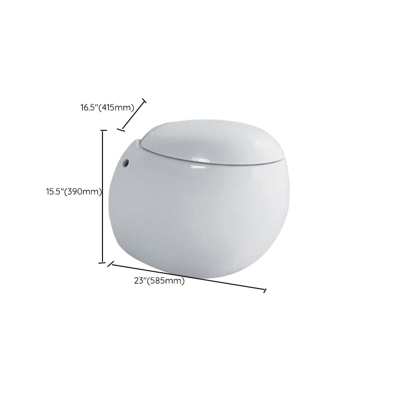 Modern Ceramic Flush Toilet Wall Mount White Urine Toilet with Seat for Bathroom