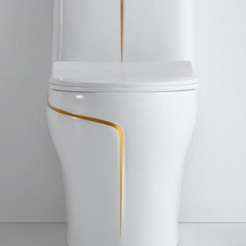 Traditional White Ceramic Flush Toilet Seat Included Urine Toilet for Washroom
