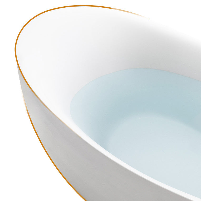 Modern Slipper Bathtub Freestanding Acrylic Soaking White Bath