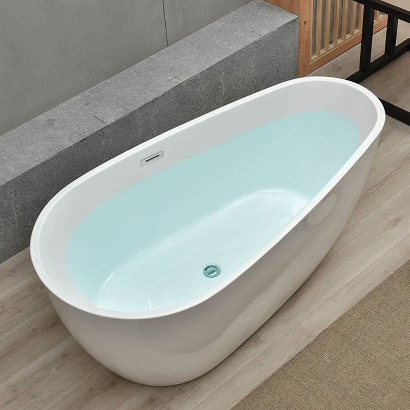 Center Modern Bathtub Freestanding Acrylic Soaking White Bath