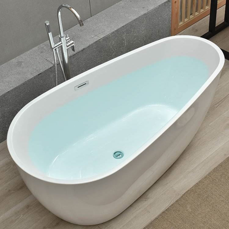 Center Modern Bathtub Freestanding Acrylic Soaking White Bath