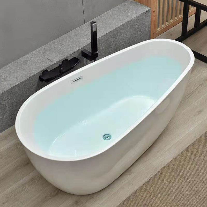 Center Modern Bathtub Freestanding Acrylic Soaking White Bath