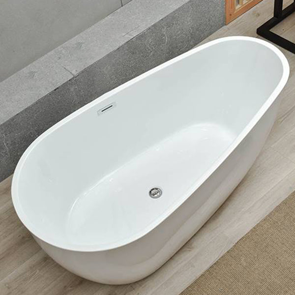 Center Modern Bathtub Freestanding Acrylic Soaking White Bath