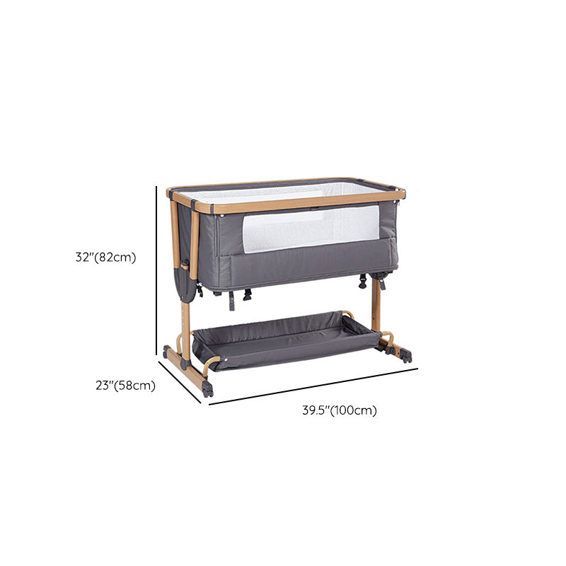 Industrial Nursery Crib Under Crib Storage Baby Crib with Adjustable Height