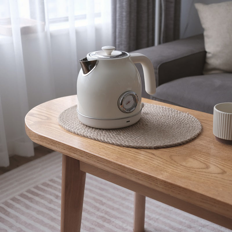 4 Legs Coffee Table Modern Brown Solid Wood Coffee Cocktail Table