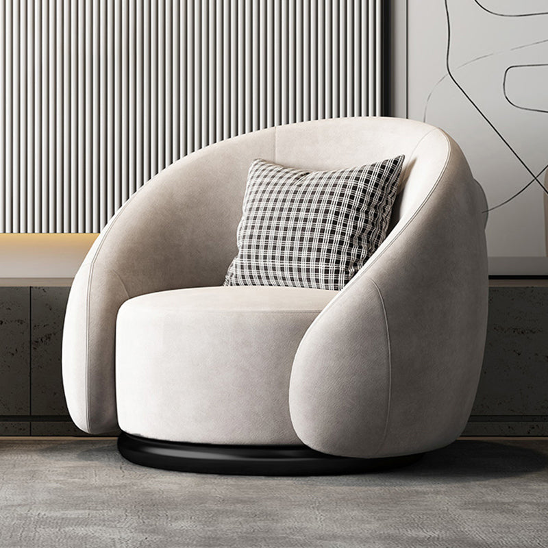 Contemporary 33.07" Wide Pillow Back Chair Velvet Sloped Arm Chair in Gray