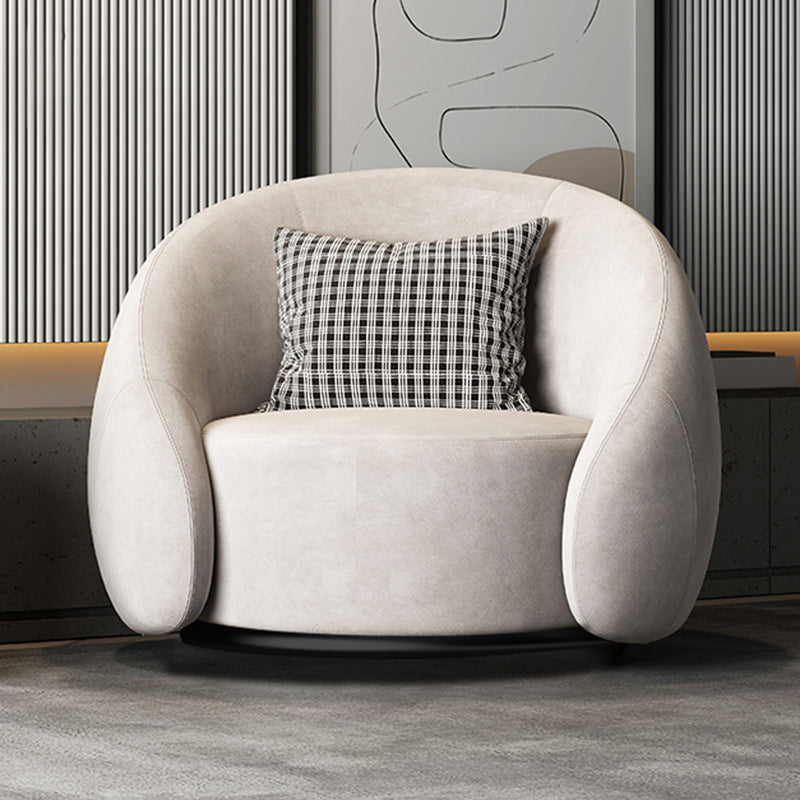 Contemporary 33.07" Wide Pillow Back Chair Velvet Sloped Arm Chair in Gray