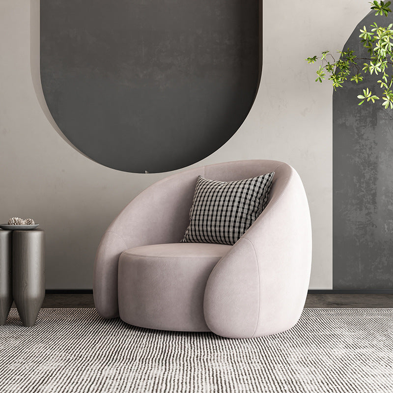 Contemporary 33.07" Wide Pillow Back Chair Velvet Sloped Arm Chair in Gray