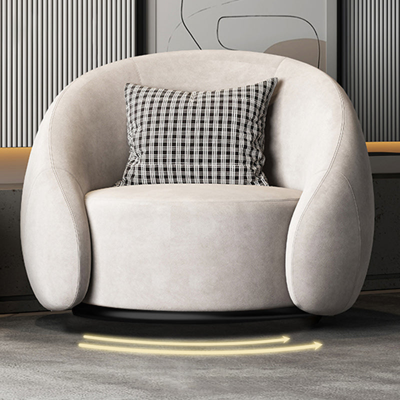 Contemporary 33.07" Wide Pillow Back Chair Velvet Sloped Arm Chair in Gray