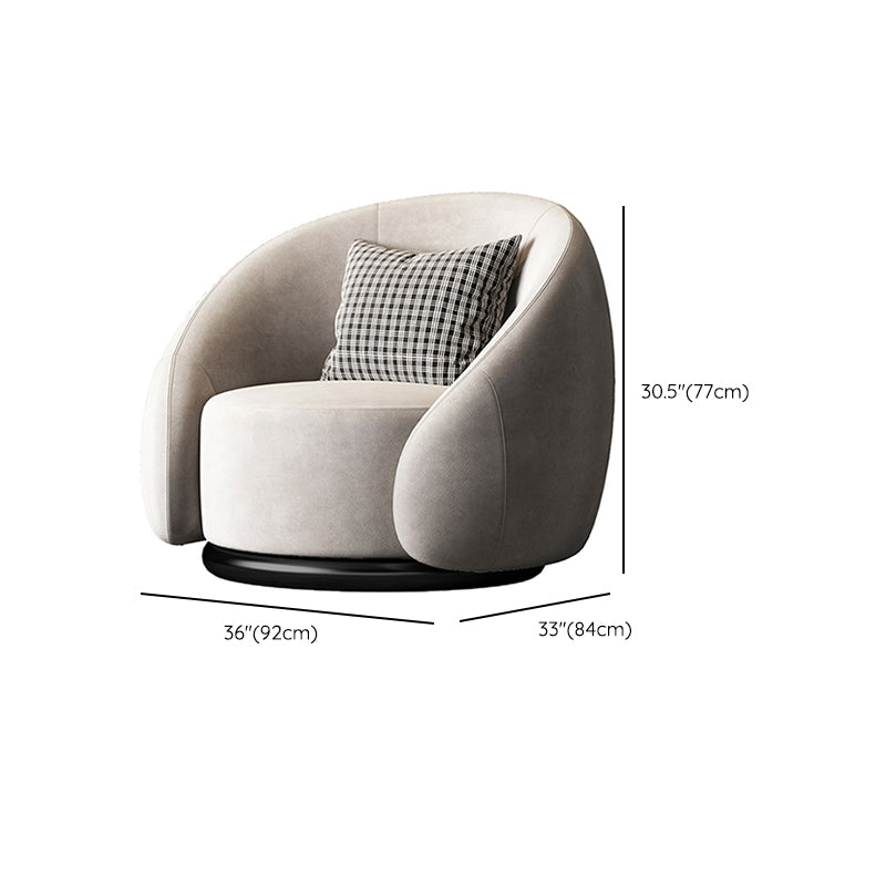 Contemporary 33.07" Wide Pillow Back Chair Velvet Sloped Arm Chair in Gray
