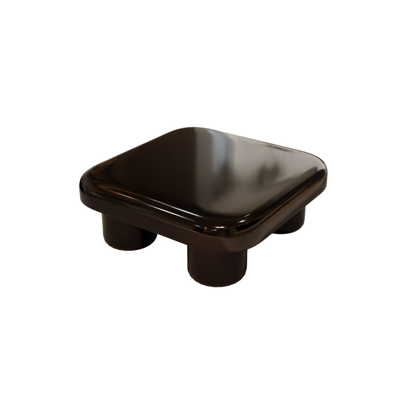 Contemporary 2 Nesting Coffee Table Set Square 4 Legs Cocktail Table