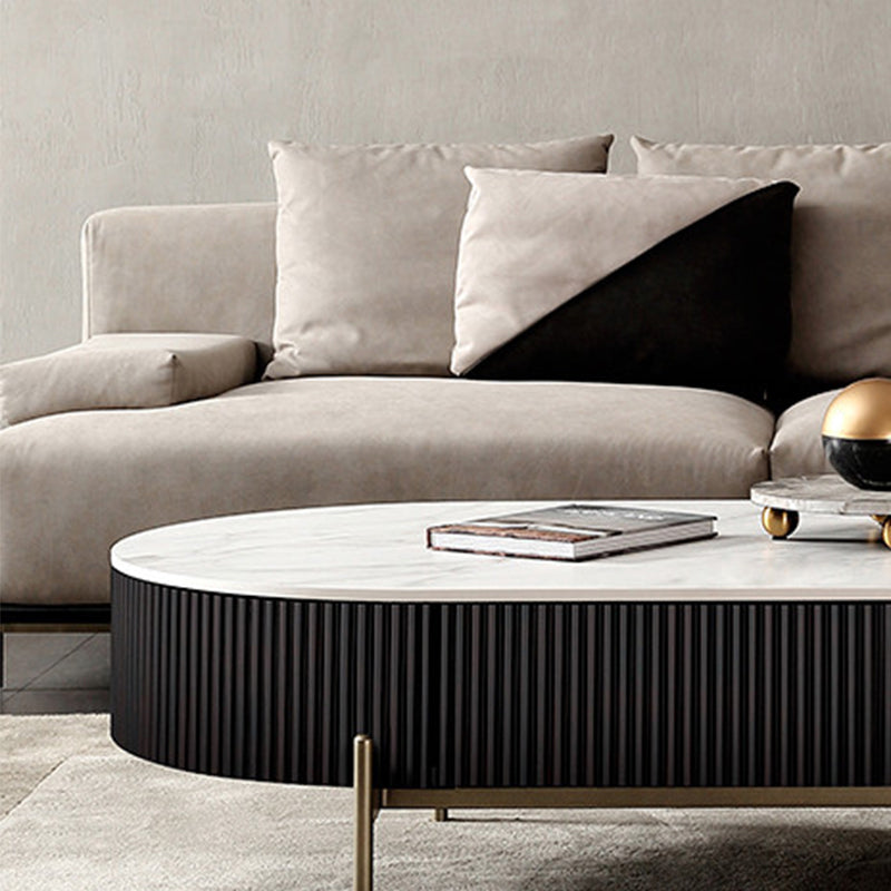 Frame/Drum Coffee Table Slate Cocktail Table with Storage Drawers