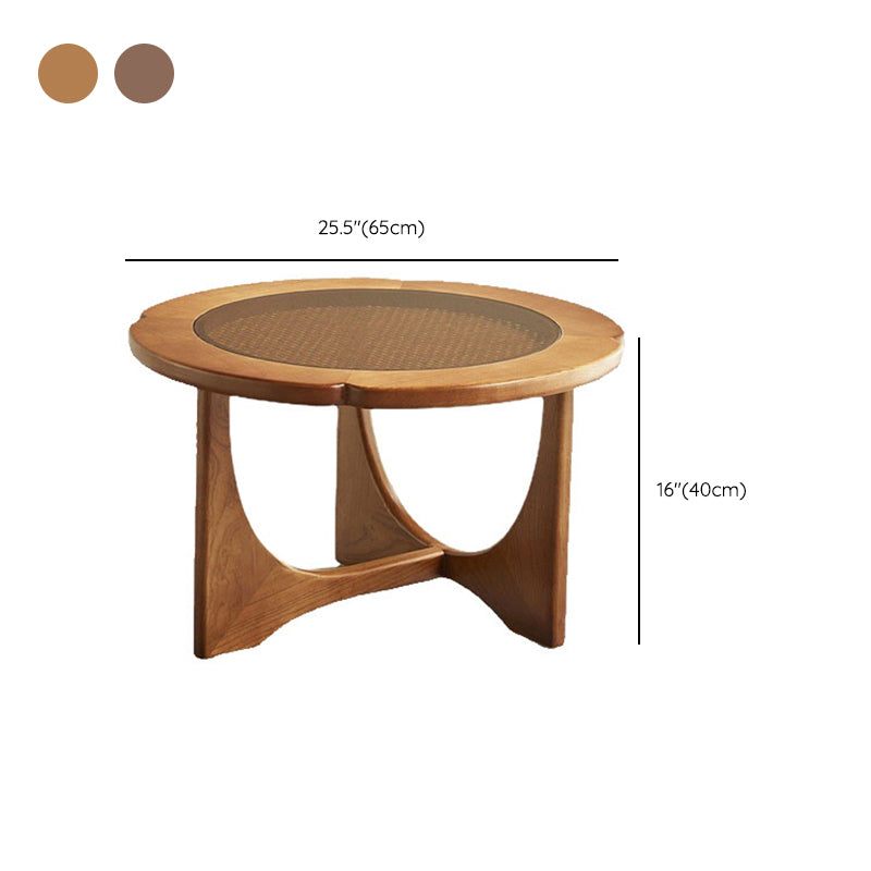 Cross Legs Cocktail Table Tropical Glass Coffee Table No Distressing