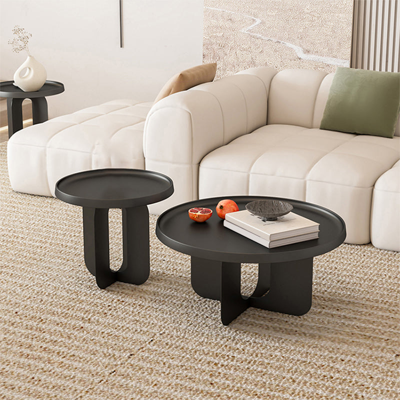 Abstract Coffee Table Modern Metal Tray Top Coffee Cocktail Table
