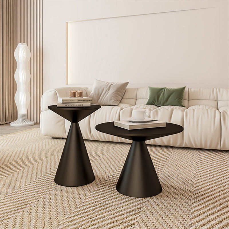 Pedestal Coffee Table Contemporary Metal Coffee Cocktail Table