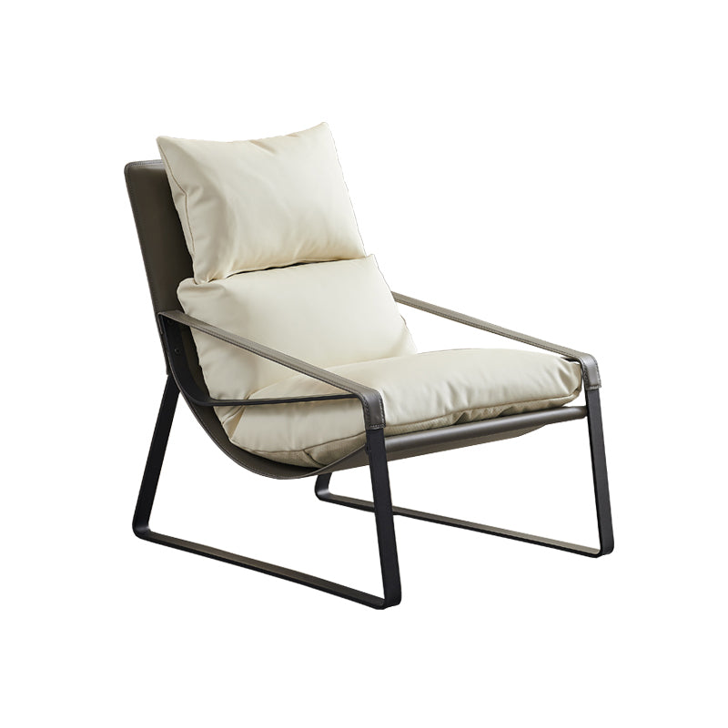 Modern 35.43" Wide Sewn Pillow Back Sponge Metal Frame Arm Chair