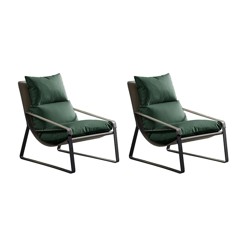 Modern 35.43" Wide Sewn Pillow Back Sponge Metal Frame Arm Chair