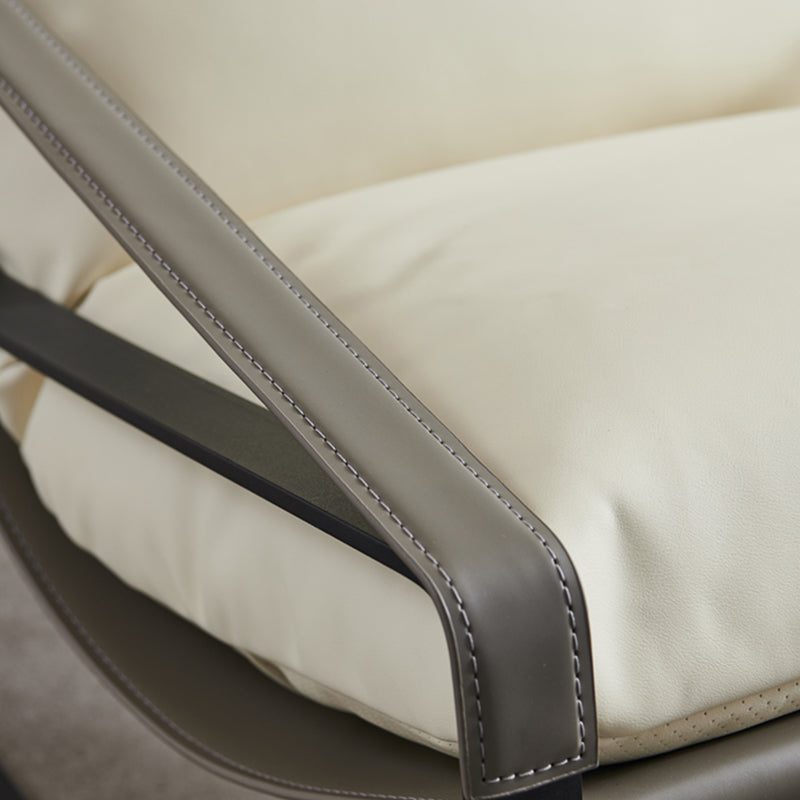 Modern 35.43" Wide Sewn Pillow Back Sponge Metal Frame Arm Chair