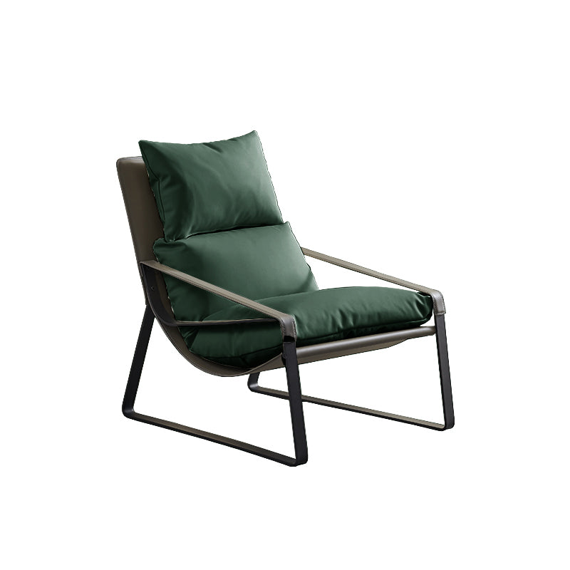Modern 35.43" Wide Sewn Pillow Back Sponge Metal Frame Arm Chair