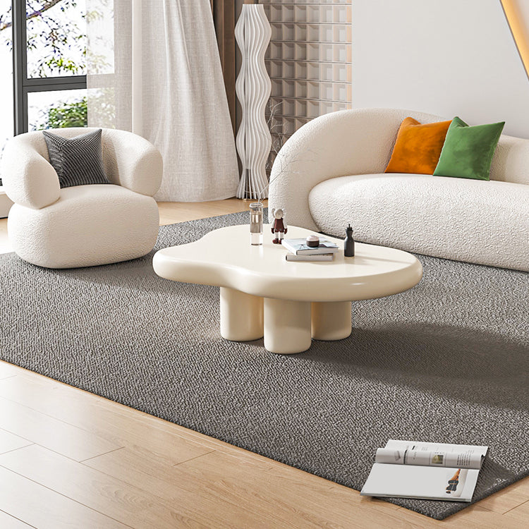 4 Legs Coffee Table Geometric Wood Coffee Coffee or End Table