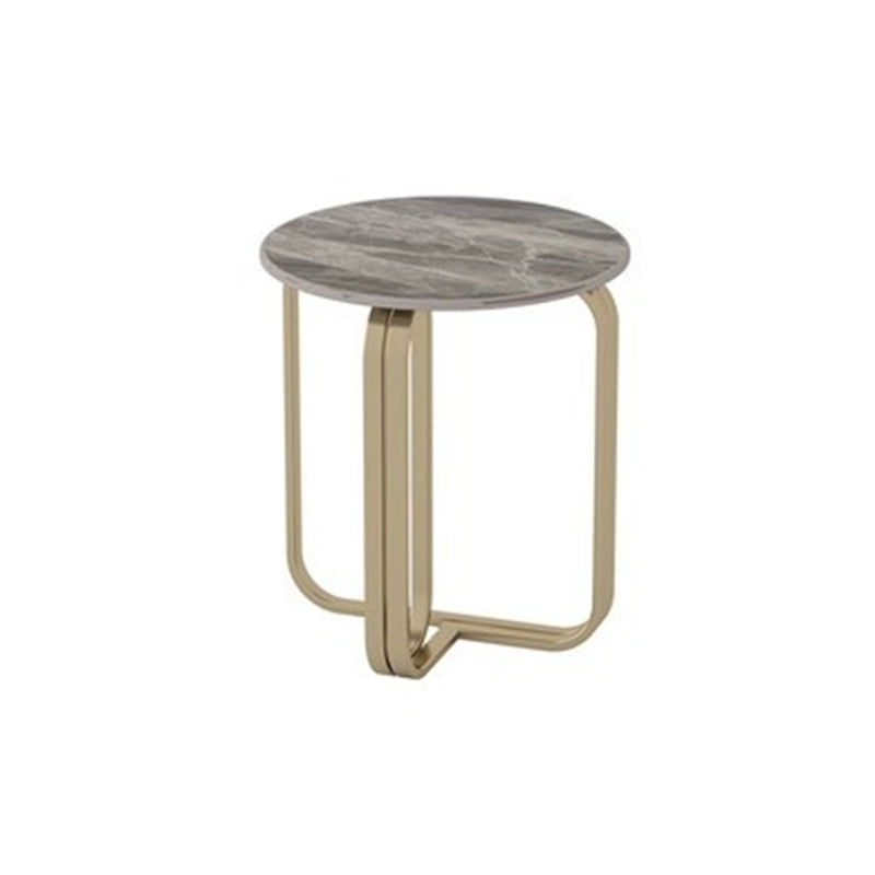 Glam Rectangle Cocktail Table Single Stone Top Coffee Cocktail Table