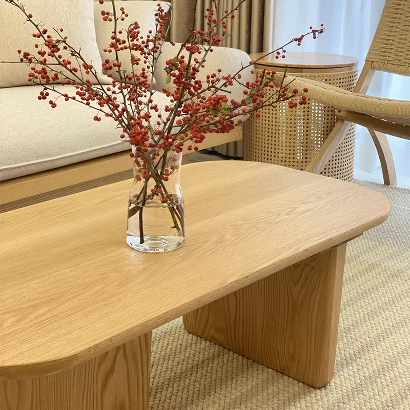Abstract Coffee Table Modern Solid Wood Coffee Cocktail Table