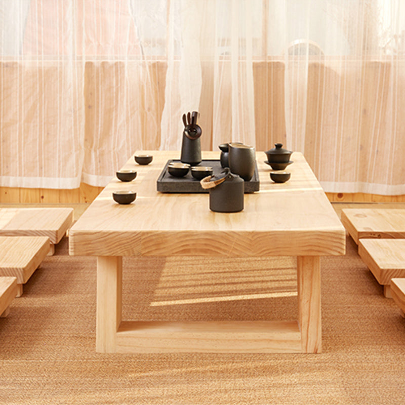 4 Legs Coffee Table Contemporary Solid Wood Coffee Cocktail Table