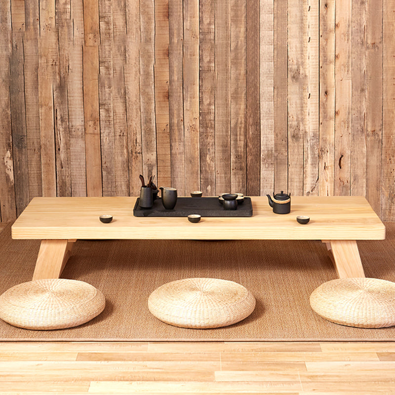 4 Legs Coffee Table Contemporary Solid Wood Coffee Cocktail Table