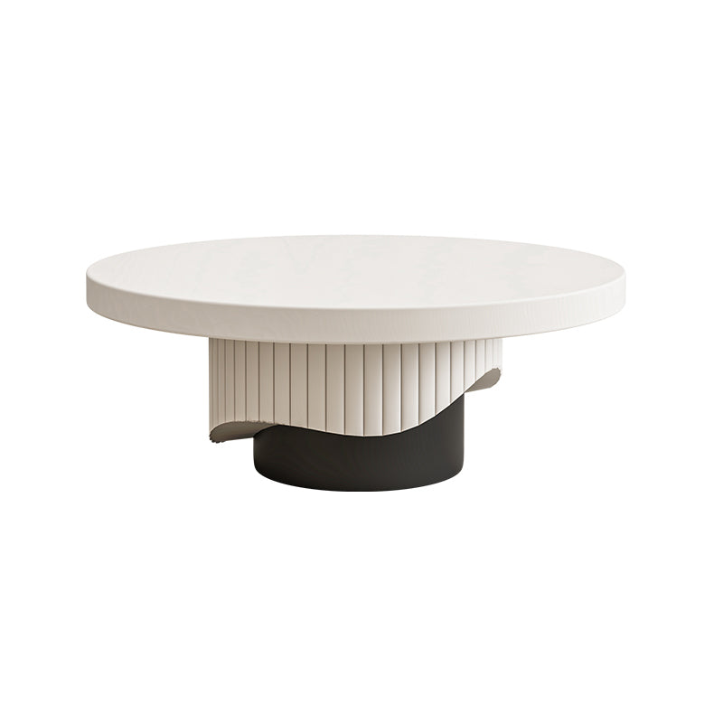 Pedestal Round Coffee Table Set Modern Minimalist Cocktail Table