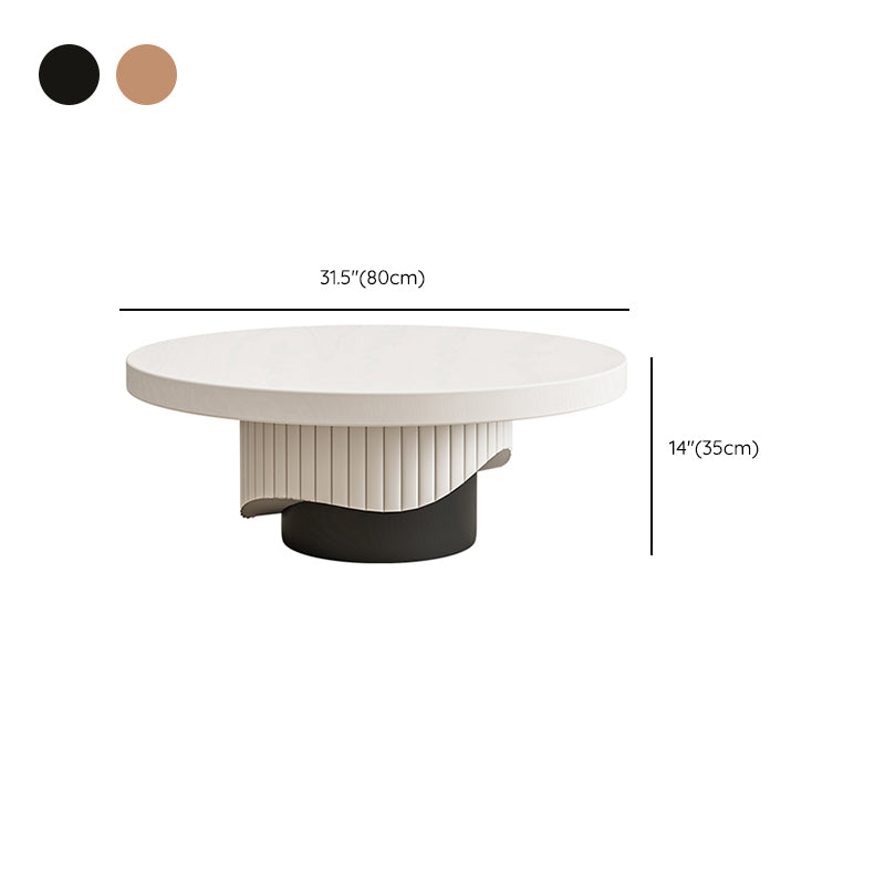 Pedestal Round Coffee Table Set Modern Minimalist Cocktail Table