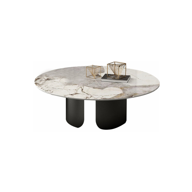 Abstract Coffee Table Slate Round Coffee Coffee or End Table